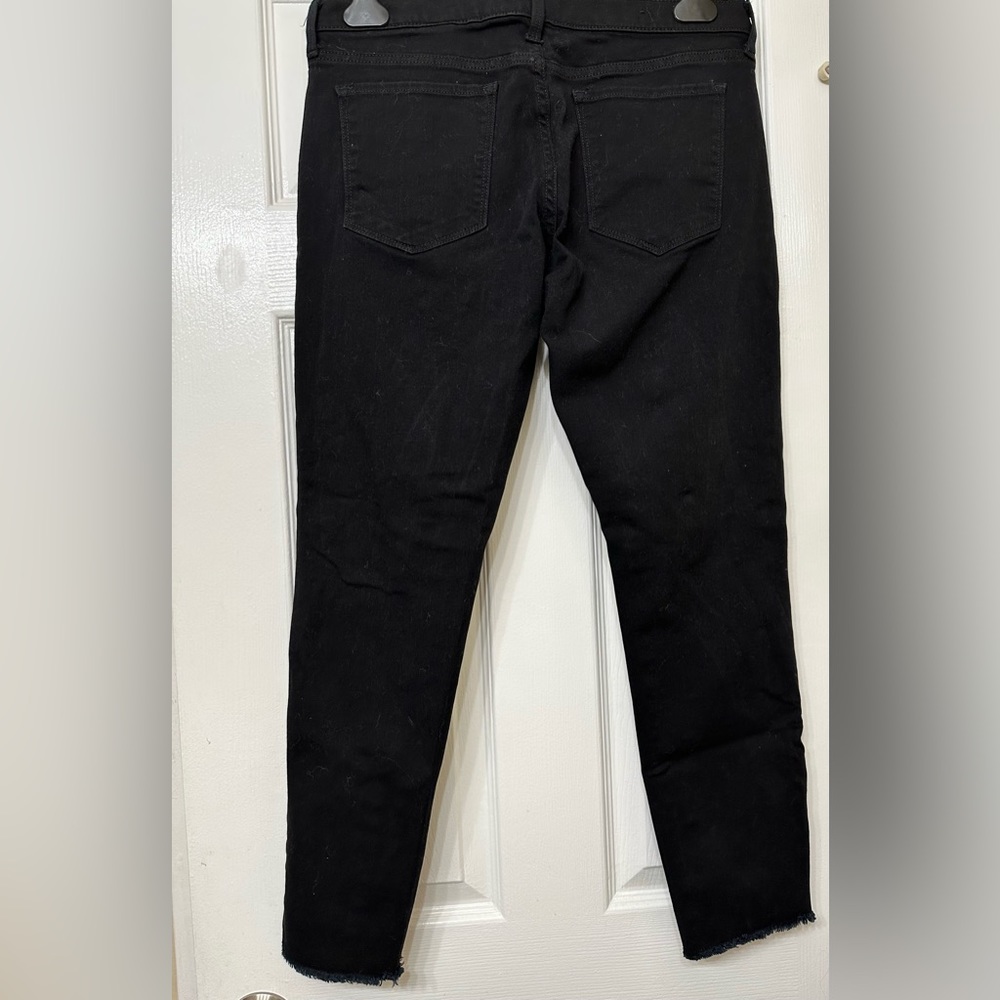 Banana Republic Jeans Black Denim Straight Leg  Skinny Fit Size 31